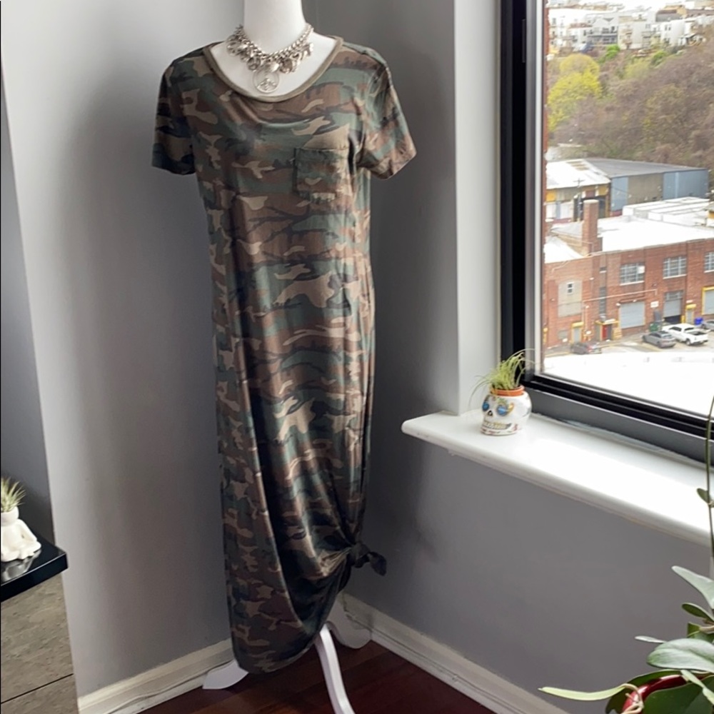 Ralph Lauren  camo long  dress small